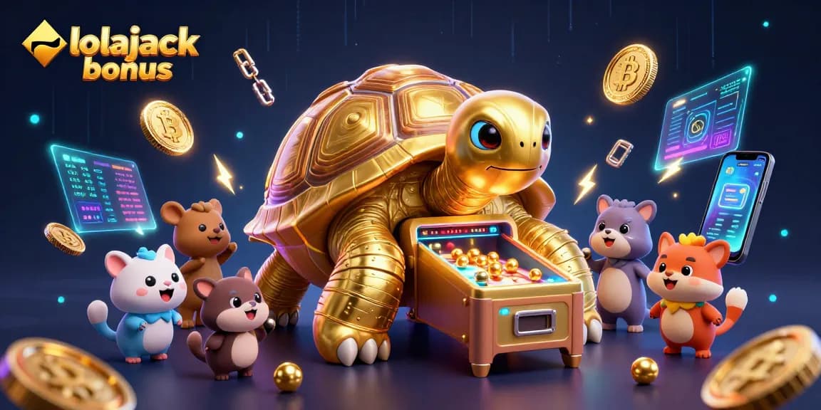 Experience the thrilling lolajack bonus amidst vibrant gaming elements in a dynamic casino scene.