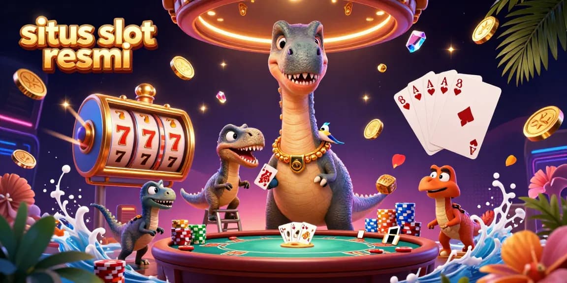 Engage with the situs slot resmi experience as vibrant casino elements and characters come alive!