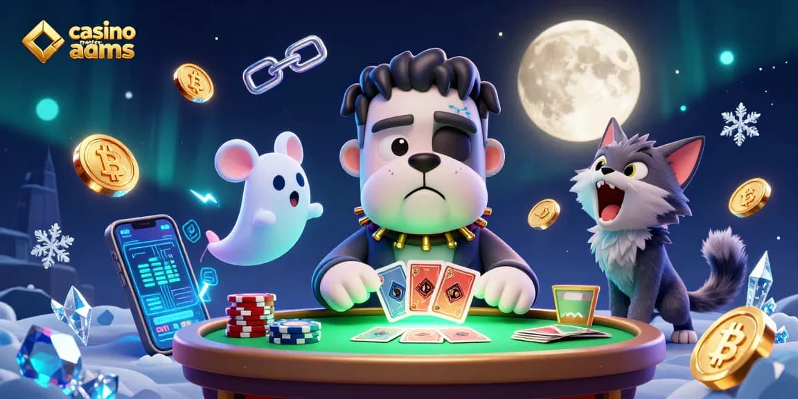 Gioca nei casino non AAMS con un bulldog Frankenstein e monete crypto fluttuanti.