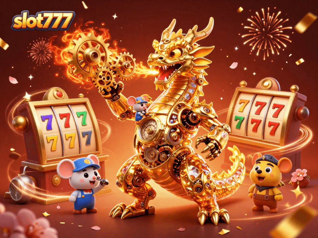 Spin lucky reels with slot777 for a chance at jackpot wins in this vibrant casino scene.