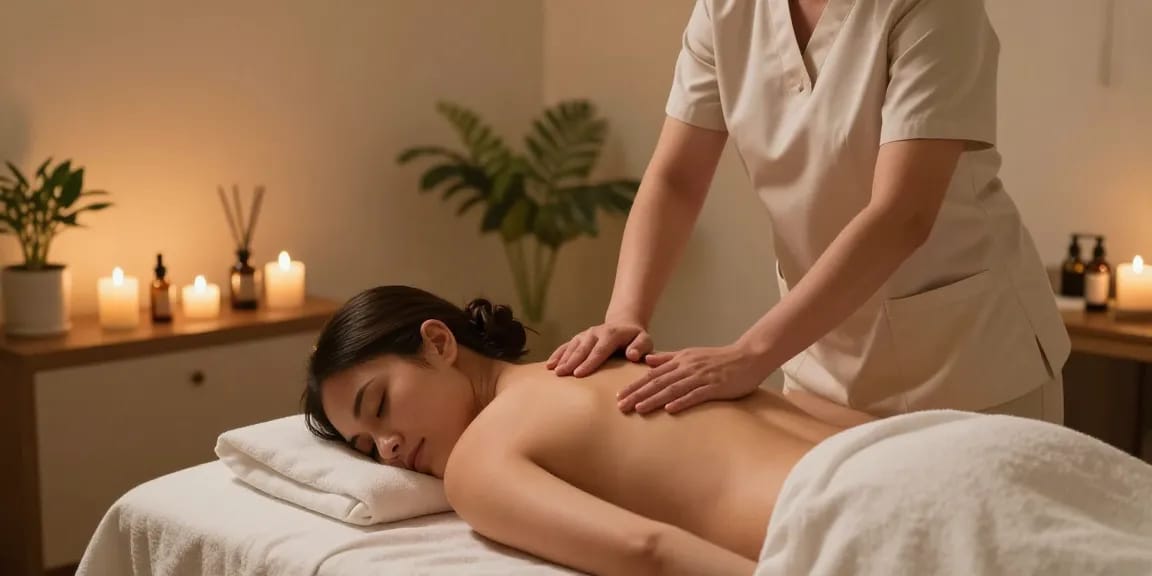 金천구출장마사지 session in a relaxing home environment with a professional therapist providing a soothing massage.