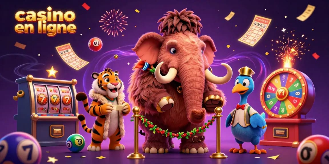 Plongez dans l'univers du casino en ligne avec de passionnantes animations et des personnages colorés.