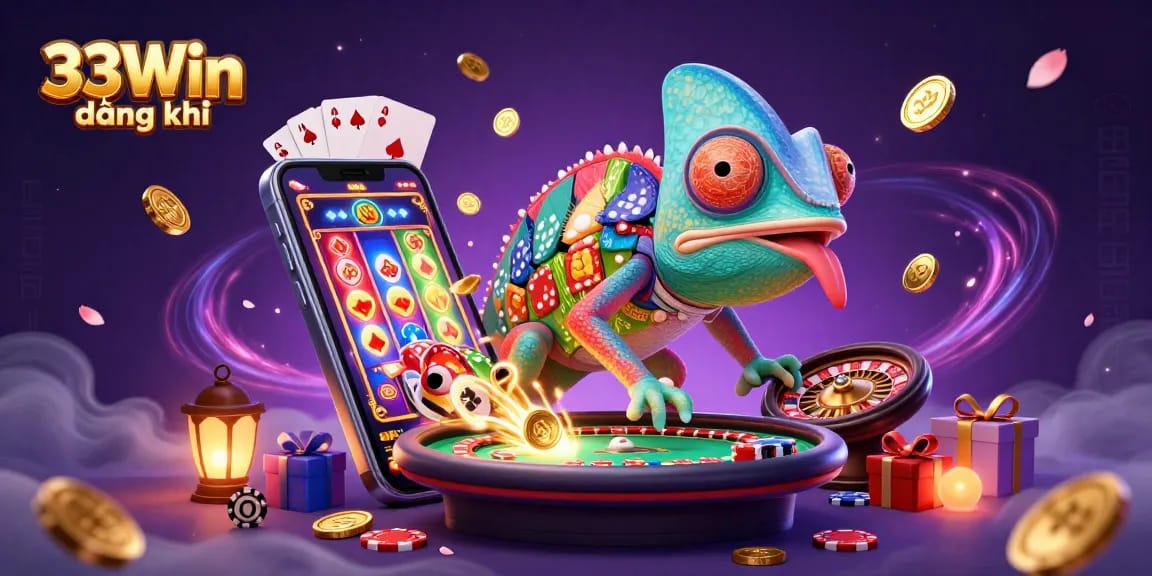Engage in 33Win đăng ký and enjoy thrilling casino games with vibrant illustrations showcasing the gaming experience.