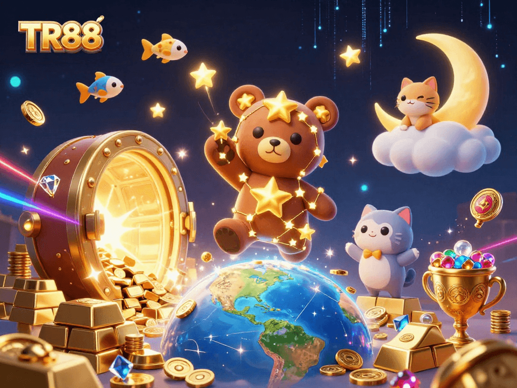Play games and win big with TR88's energetic cosmic gaming experience.