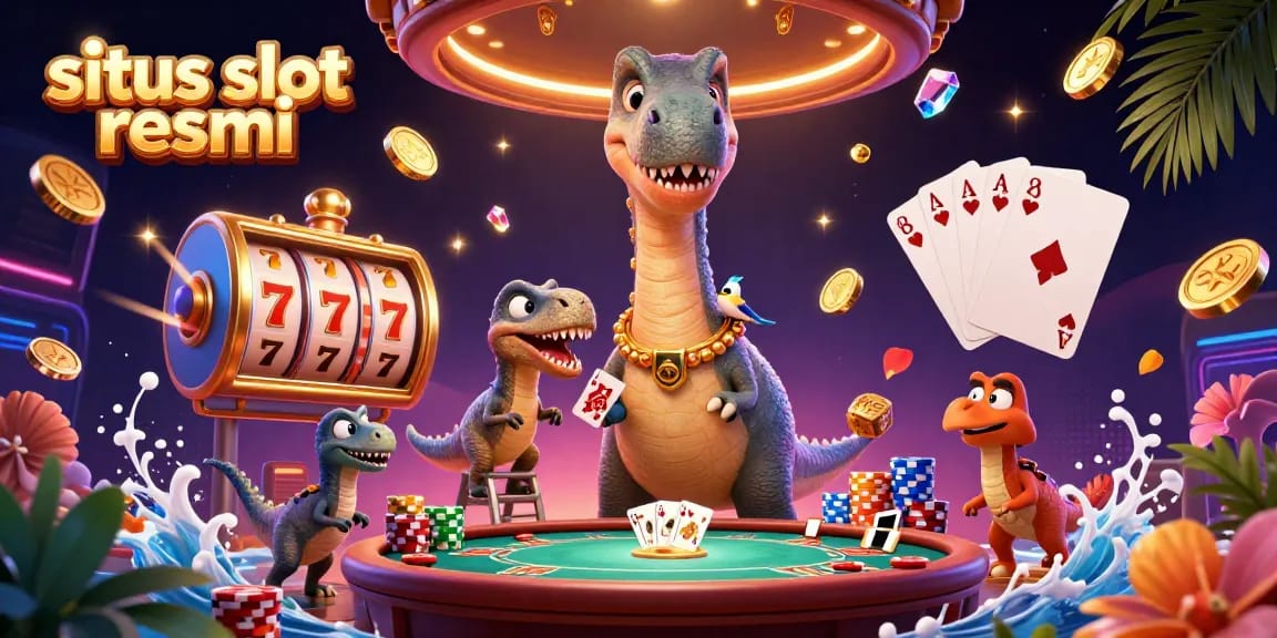 Engage with the situs slot resmi experience as vibrant casino elements and characters come alive!