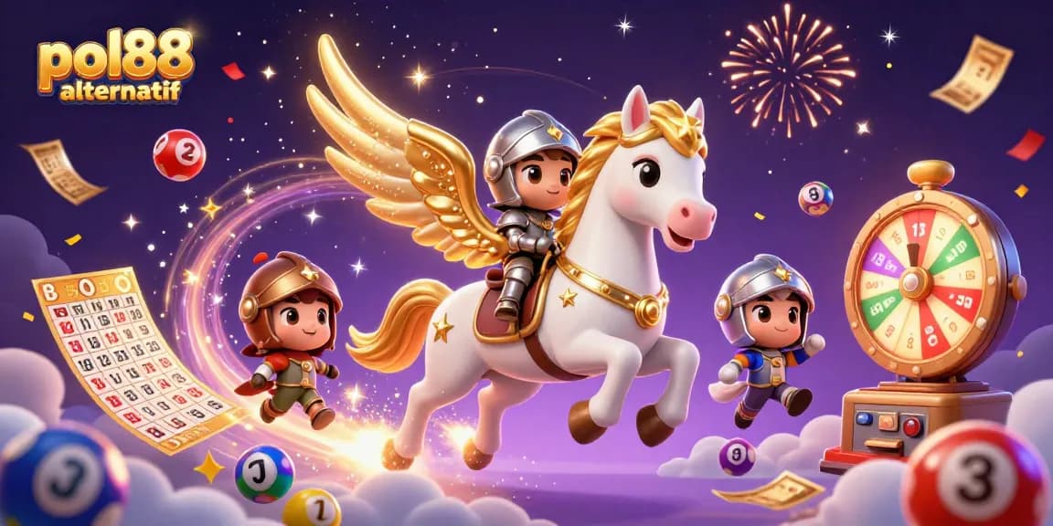 menangkan lotere dengan pol88 alternatif dalam ilustrasi kasino 3D yang dinamis