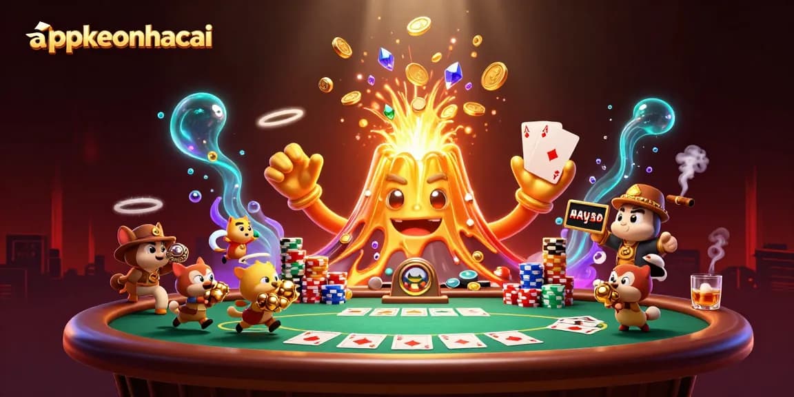Experience thrilling gameplay at appkeonhacai with our dynamic poker scene featuring treasures and excitement.