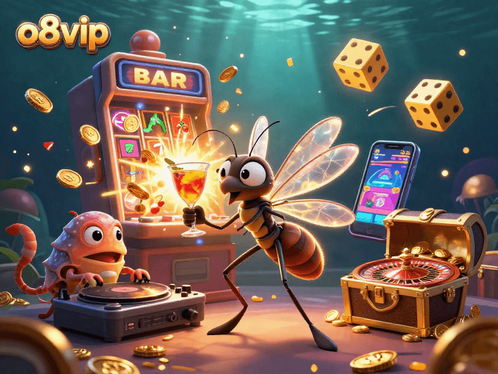 Experience the excitement of o8vip with vibrant casino action and dynamic gaming elements in the scene.
