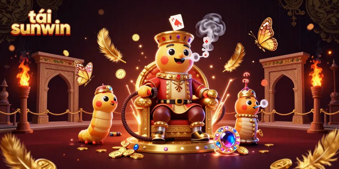 Engage in gaming action with tải sunwin in a vibrant casino illustration filled with poker symbols and golden coins.
