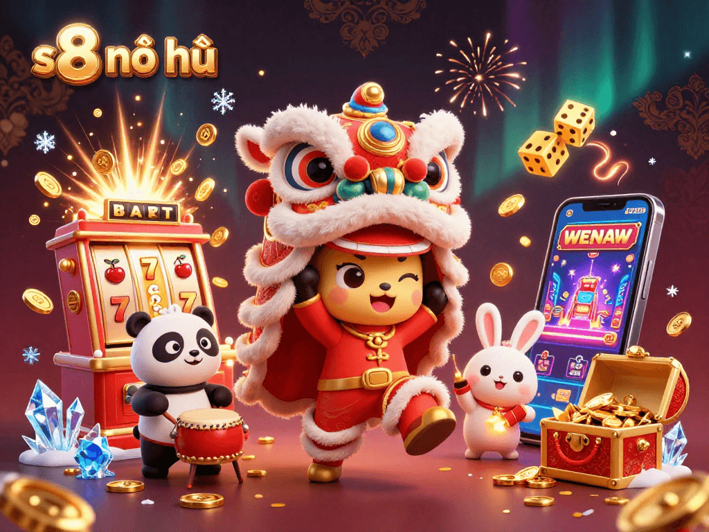 Engage with the thrilling s8 nổ hũ experience featuring vibrant characters and jackpot symbols.
