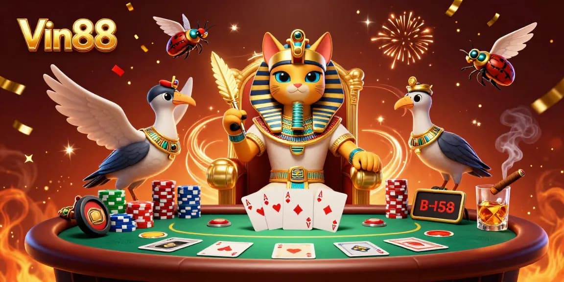 Engage in thrilling gameplay at Vin88 with rich casino elements and vibrant characters.