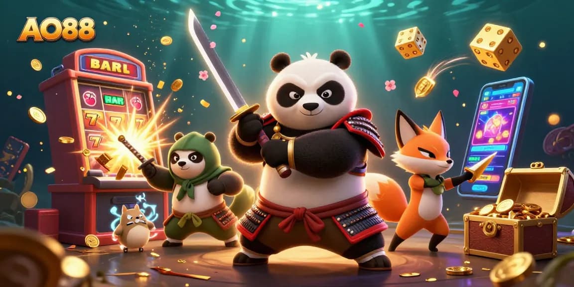 Engage in fun gameplay with AO88 featuring vibrant characters and dazzling casino elements.