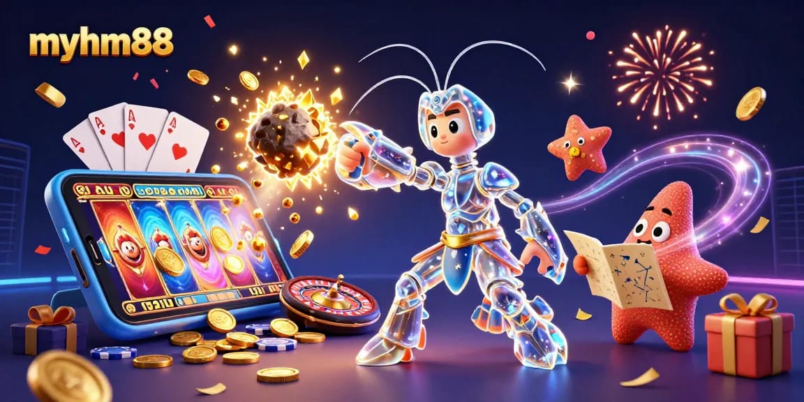 Engage with myhm88's captivating slot game as the galactic mantis shrimp bursts through the cosmos!