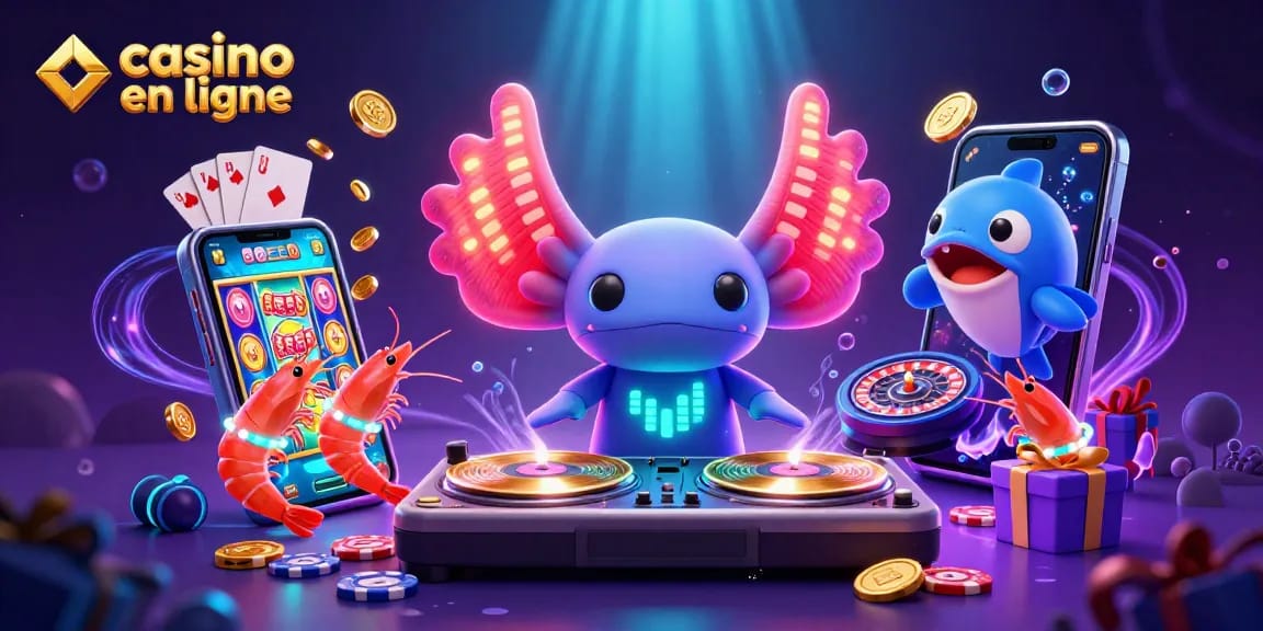 Jouez à des jeux captivants de casino en ligne avec une ambiance sous-marine vibrante et colorée.