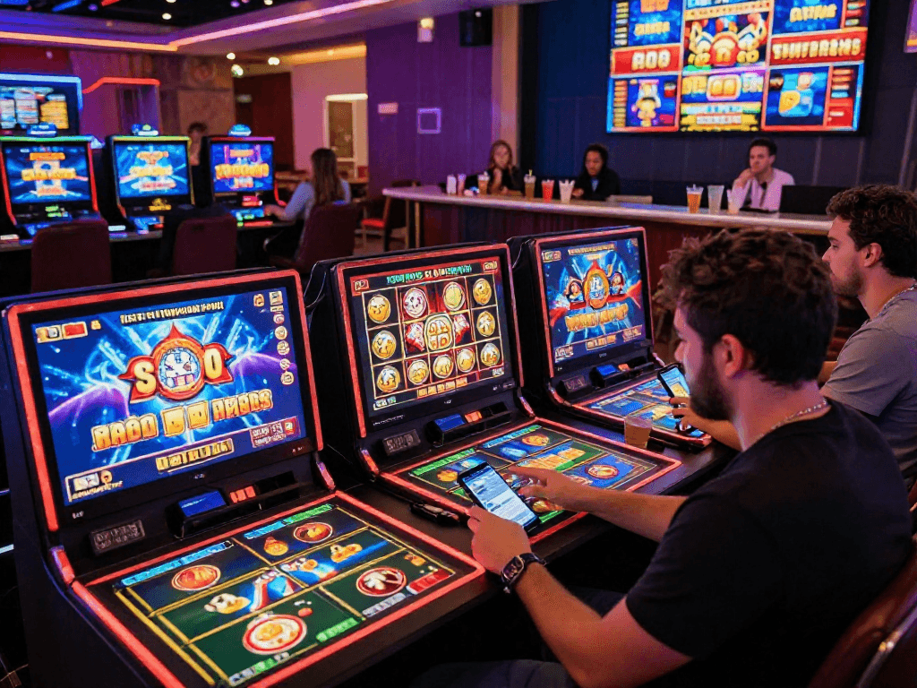 Exciting online casino experience at situs gacor with diverse players enjoying games and vibrant visuals.