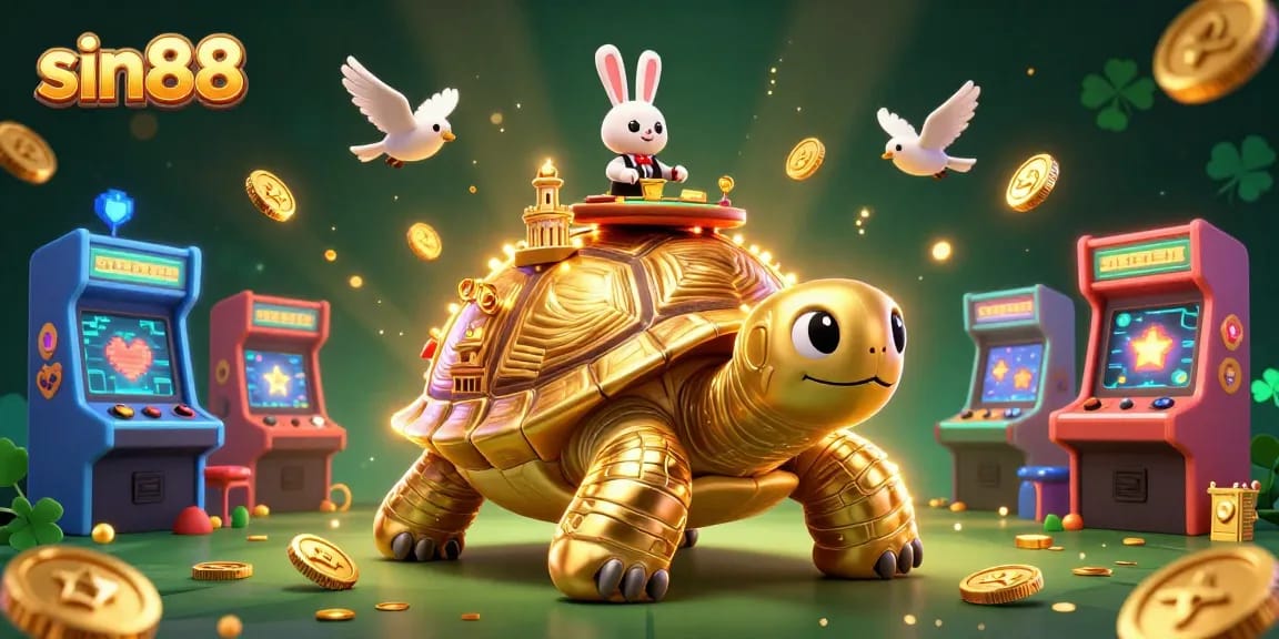 Explore sin88's vibrant gaming world featuring a grand tortoise casino and dynamic gameplay.