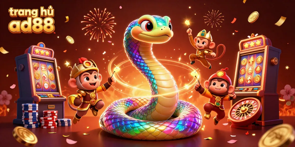 Engage in thrilling gaming with trang chủ ad88, featuring a colorful 3D scene with vibrant casino elements.