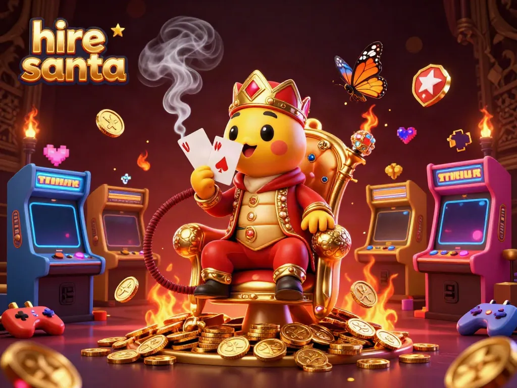 Experience the joy of hire santa with vibrant casino elements and a magical character scene.
