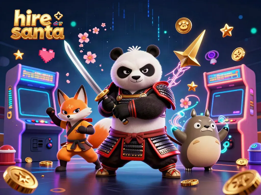 Hire Santa to bring the holiday spirit into your gaming experience with festive characters amidst casino themes.