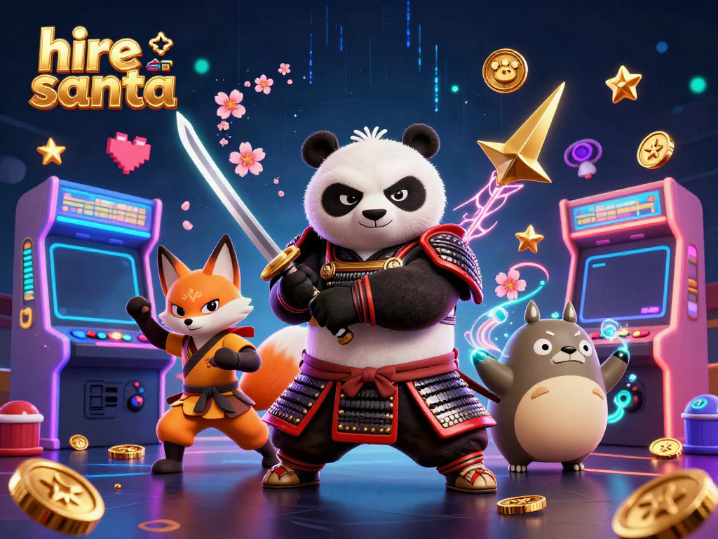 Hire Santa to bring the holiday spirit into your gaming experience with festive characters amidst casino themes.