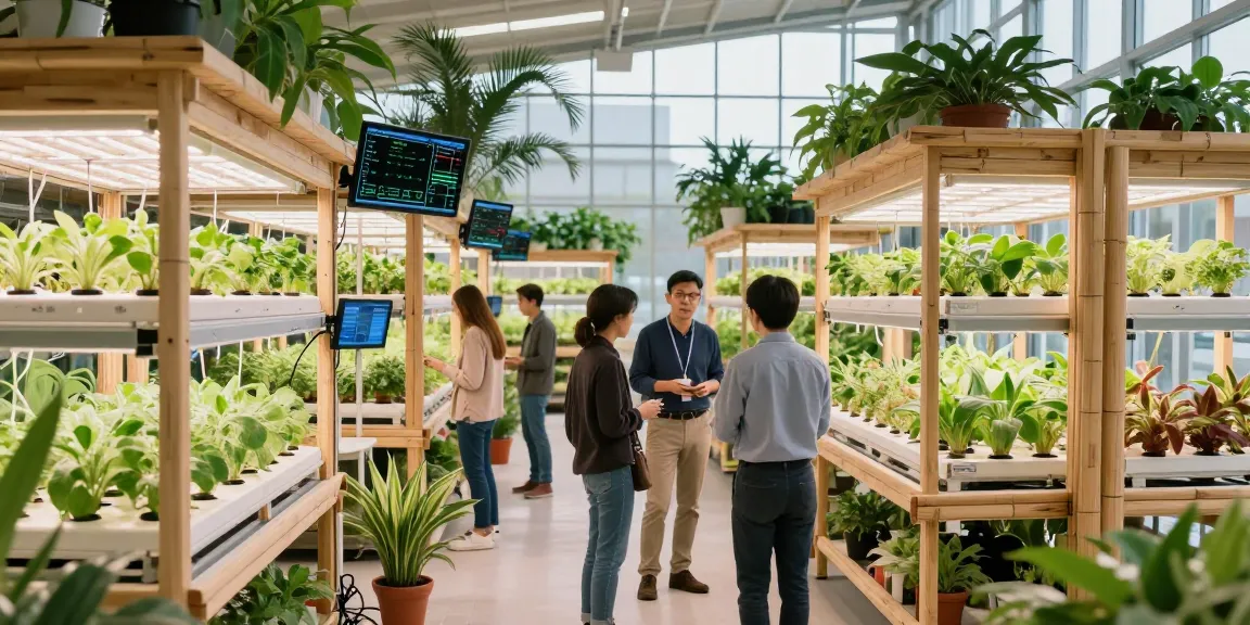 Indoor agriculture facility with CIKA4D design, showcasing vertical farming and collaboration.