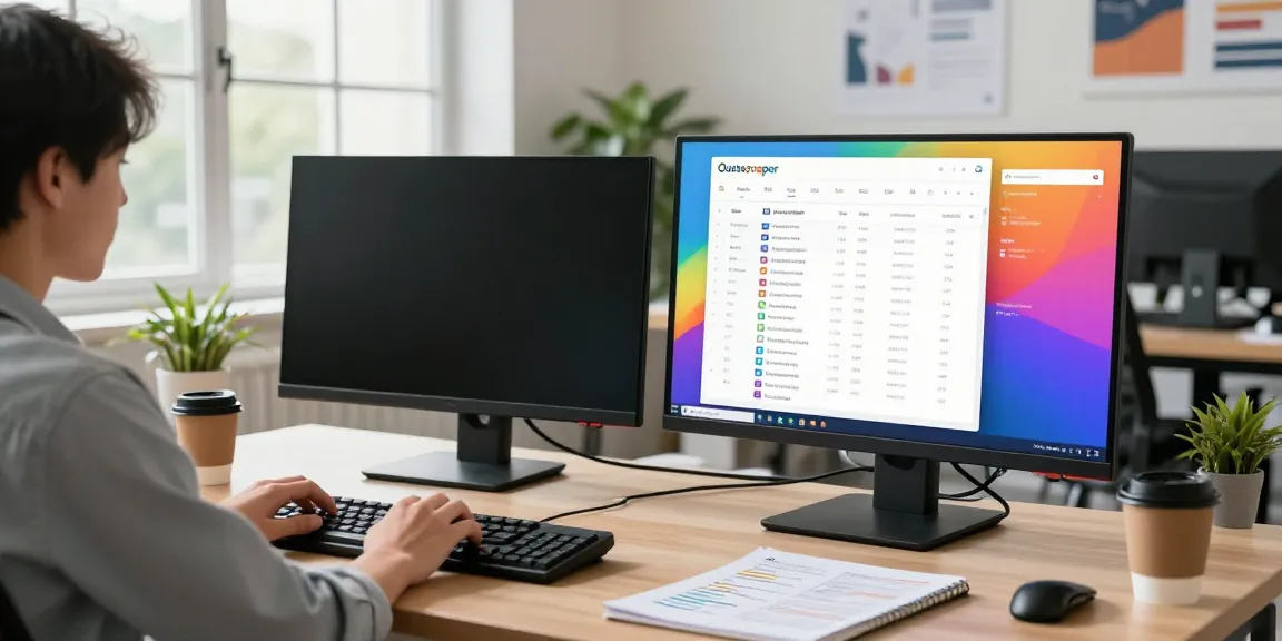 Professional workspace using Outscraper Google Maps Scraper for data analytics.