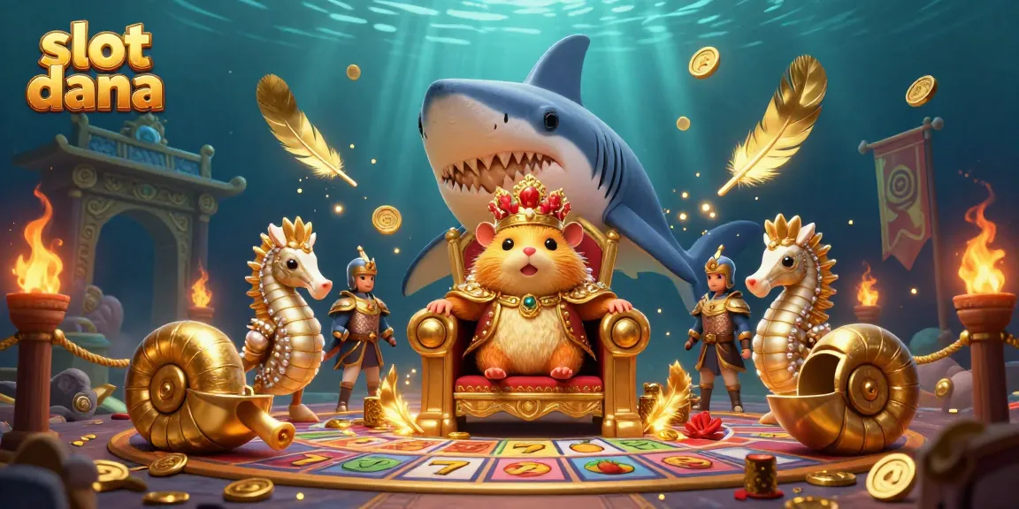 Menang besar dengan slot dana sambil memainkan raja hamster di kursi gigi hiu raksasa.