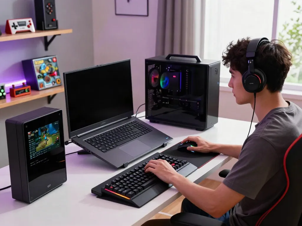 Engaging workspace scene highlighting G15Tools in a modern gaming setup with technology and gadgets.