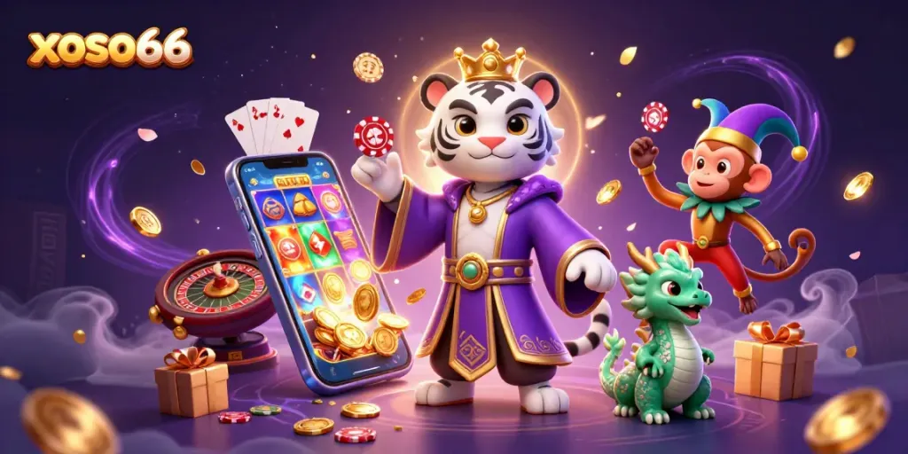 Engage with xoso66 as the vibrant casino world comes alive with playful characters and exciting games.