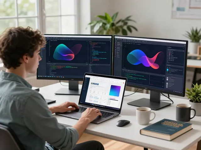 比特指纹浏览器的高效开发工作区，显示代码和数据分析。