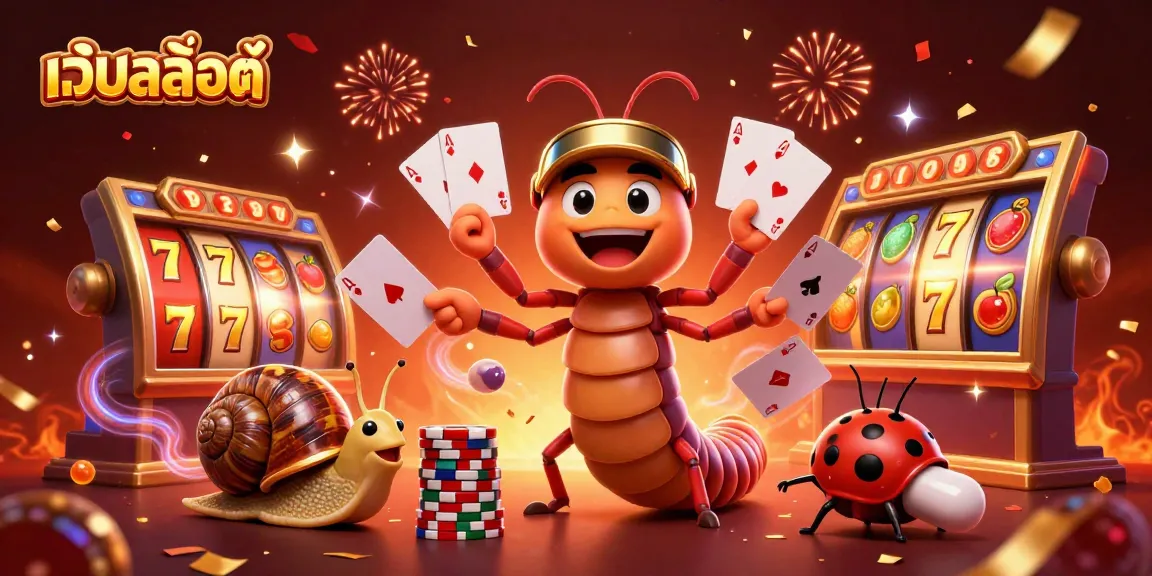 Experience the excitement of เว็บสล็อตแท้ with a vibrant 3D scene featuring animated characters and dynamic slot elements.