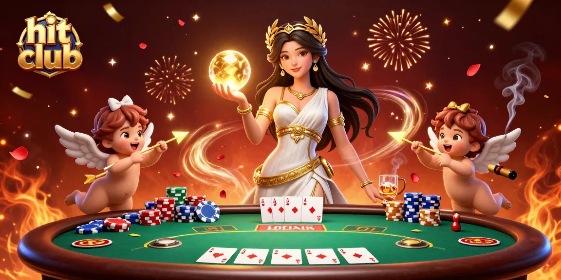 Experience the thrill of winning at hit club with glamorous poker elements and engaging gameplay.