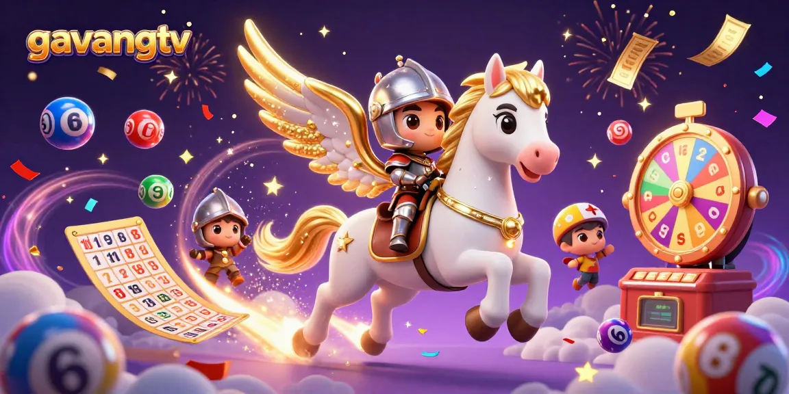 Experience thrilling gameplay with gavangtv as colorful lottery elements fill the vibrant scene.