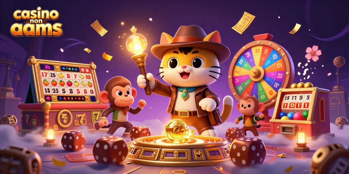 Scopri i divertenti giochi nei casino non AAMS con questa illustrazione 3D avventurosa e dinamica