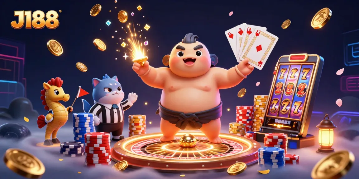 Experience thrilling gameplay at J188 with an exciting underwater casino scene filled with dynamic game elements.