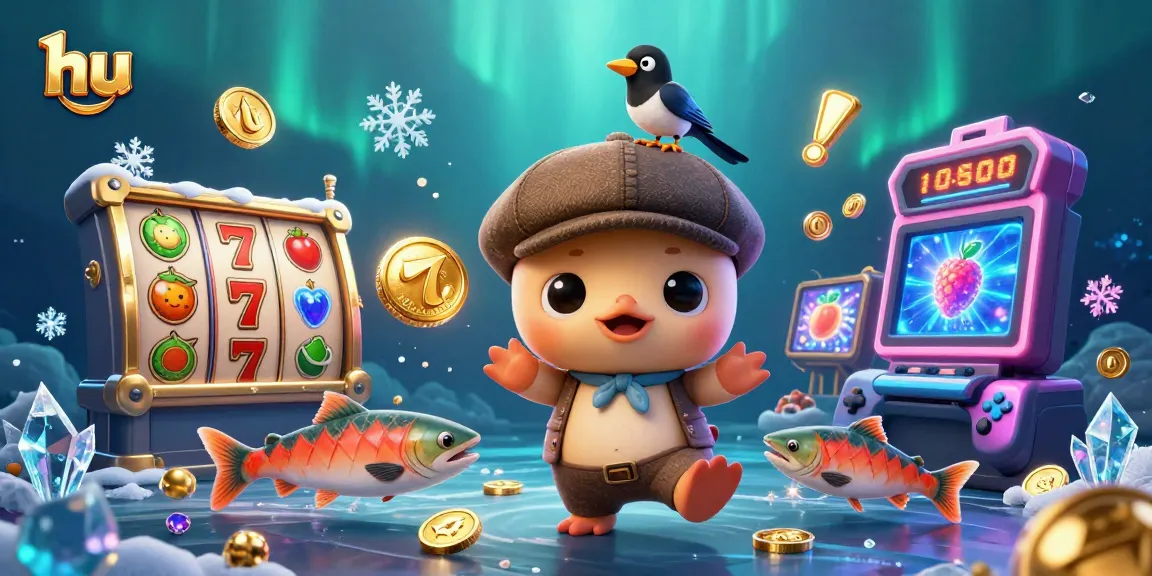 Engage in exhilarating casino gaming with hu, featuring vibrant slot symbols and a lively underwater scene.