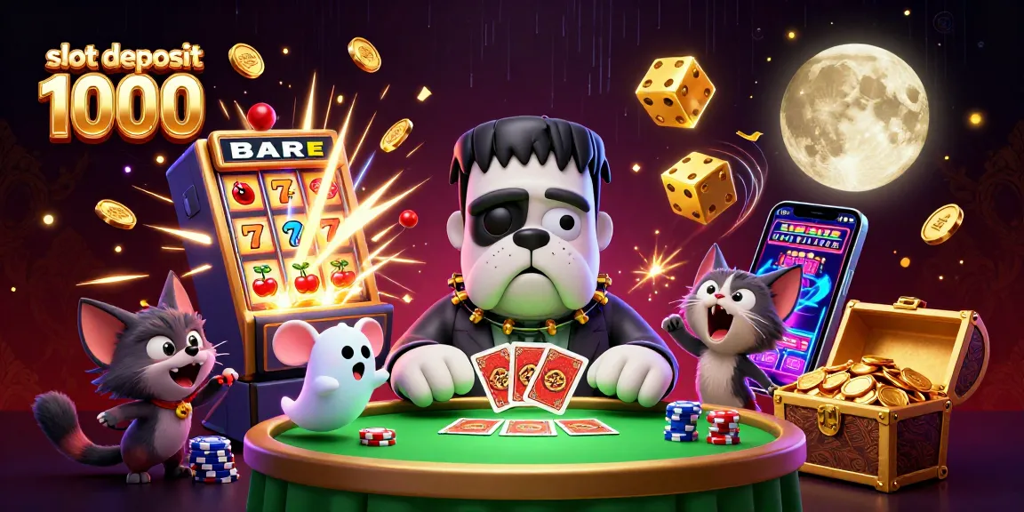 Experience exhilarating wins with slot deposit 1000 as lively characters celebrate casino excitement.