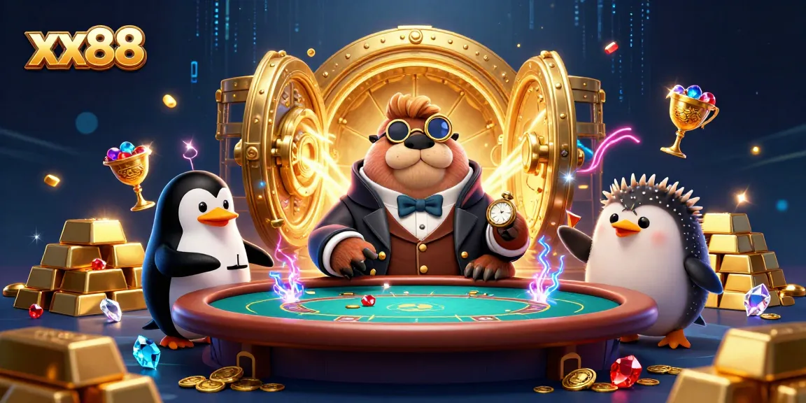 Engage with excitement at xx88's underwater poker game featuring vibrant characters and treasures.