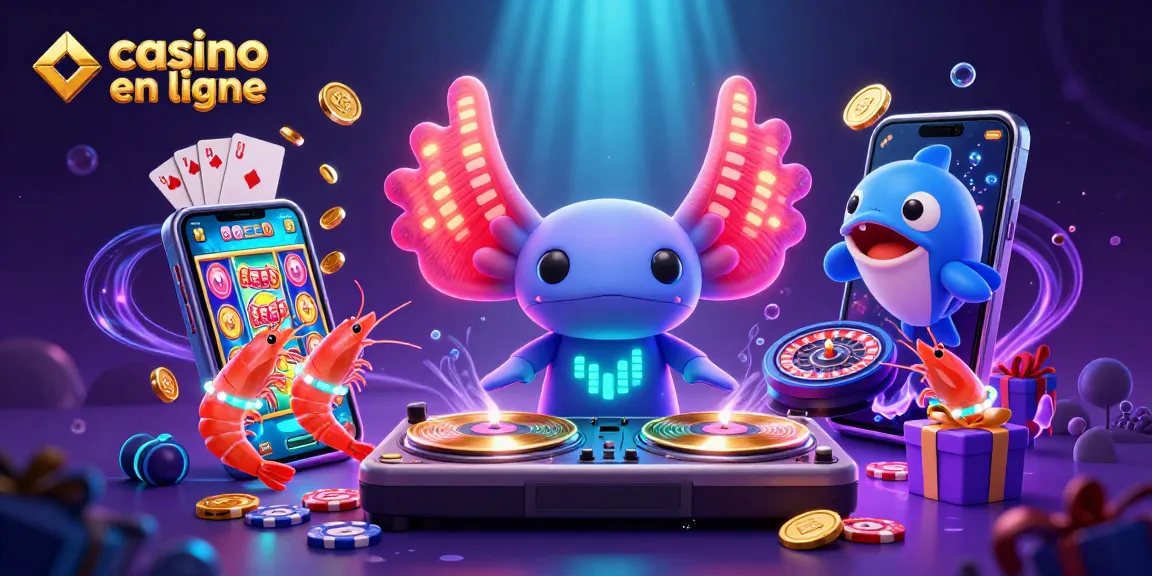 Jouez à des jeux captivants de casino en ligne avec une ambiance sous-marine vibrante et colorée.