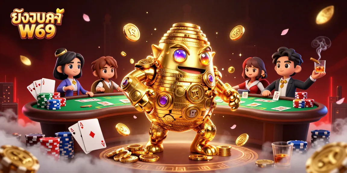Engage in the thrilling action of ยิงปลา W69 with visually stunning 3D casino elements and characters.