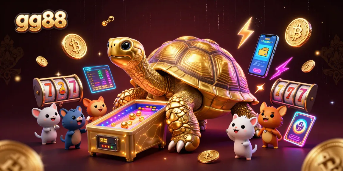 Engage with gg88's thrilling games and experiences through a vibrant illustration of a pinball machine and exciting gambling elements.