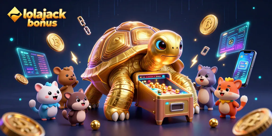 Experience the thrilling lolajack bonus amidst vibrant gaming elements in a dynamic casino scene.